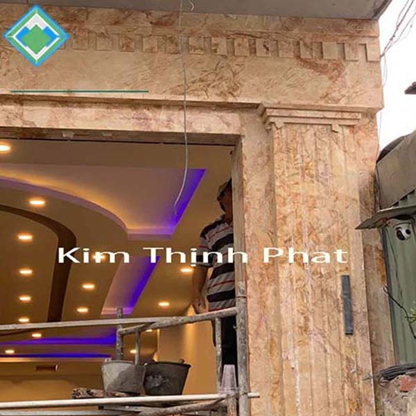 mặt liền đá marble mặt dựng